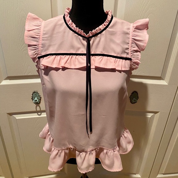 Pastel Pink Ruffle Blouse - Picture 6 of 6